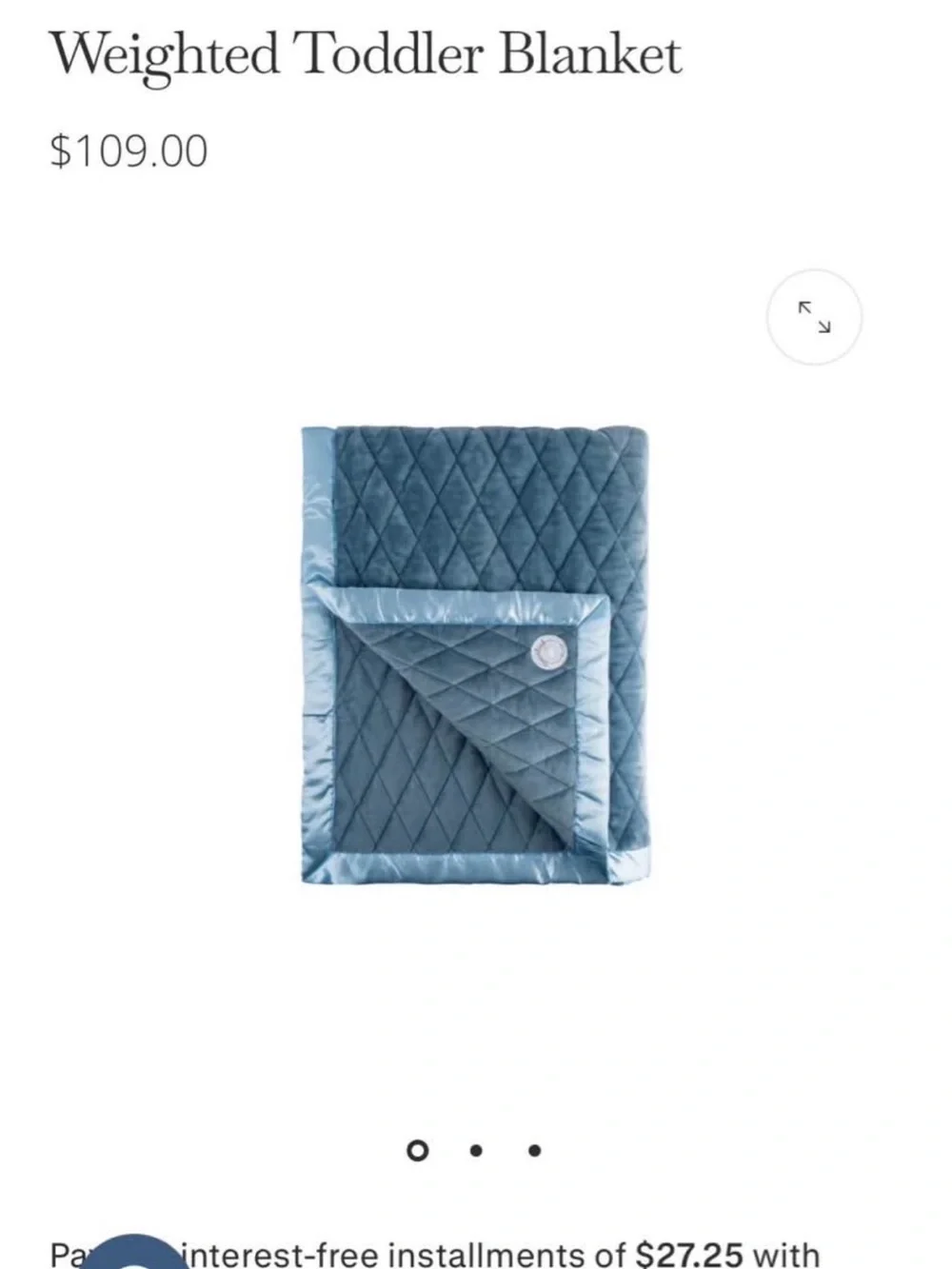 Weighted Toddler Blanket in Blue